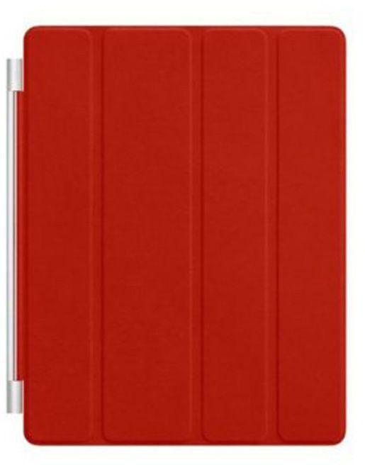 Smart Magnetic PU Leather Flip Auto Sleep Wake Cover for iPad - Red