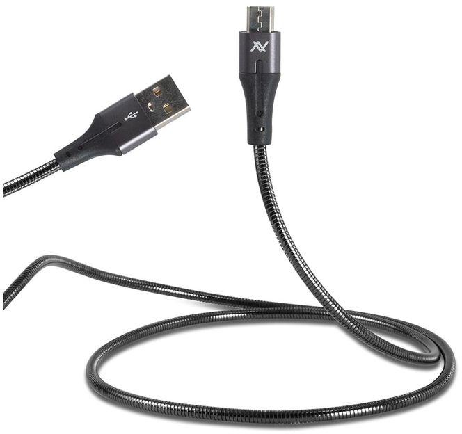 L'Avvento (MP035) Metal Cable With Metal Connectors USB To Micro USB - Silver