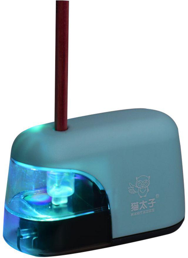 Automatic Electric Pencil Sharpener With LED Light Blue