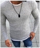 Patchwork Slim Knitted Sweater Grey
