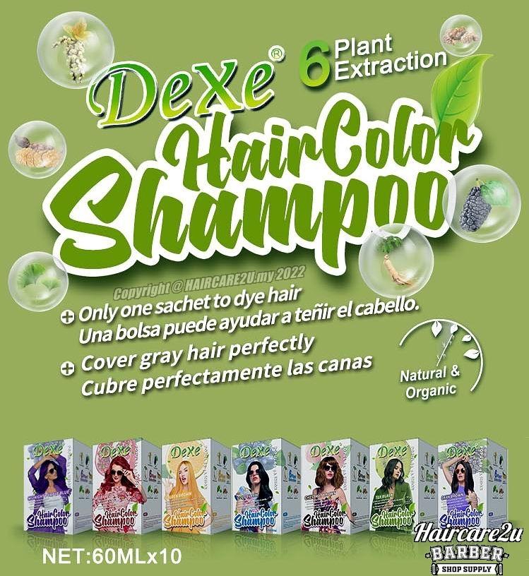 Dexe Herbal Hair Color Shampoo (30ml+30ml x 10 sachets) (7 Colors)