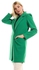 Mr Joe Chic Long Sleeved Buttoned Coat With Notched Collar - Green