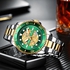 Curren 8412 Silver Green Gold Stainless Steel Analog Watch For Men