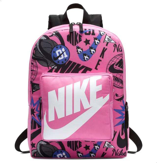 Nike Classic All-Over-Print Front-Pocket Patterned Backpack for Kids - Pink