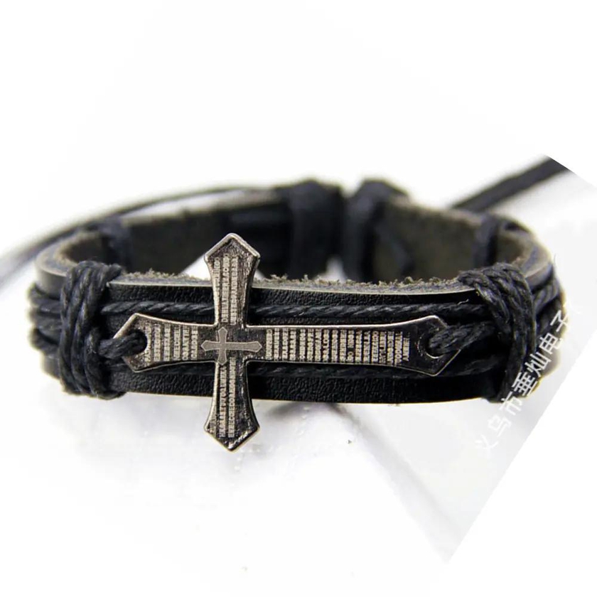 Fashion Leather Bracelet - Black