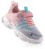 Pine Kids Velcro Closure Sneakers Shoes - Light Grey & Pink