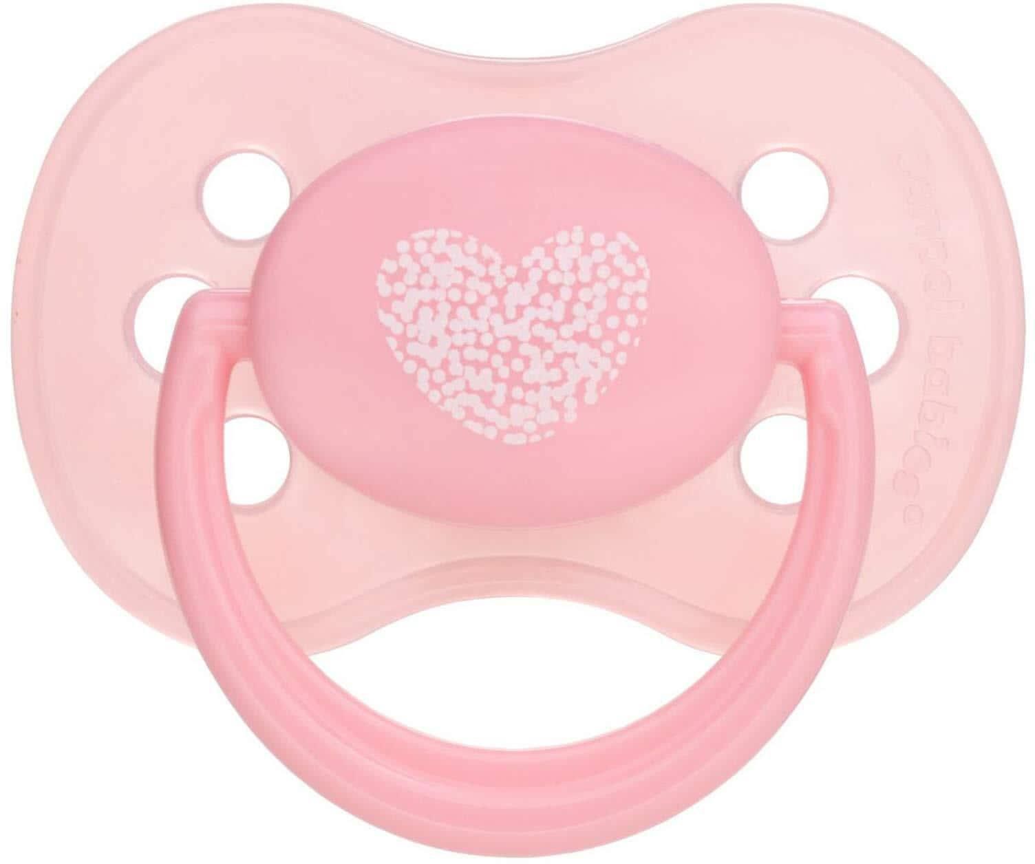Canpol Silicon Soother Heart Flat Shap - 6-18 Months