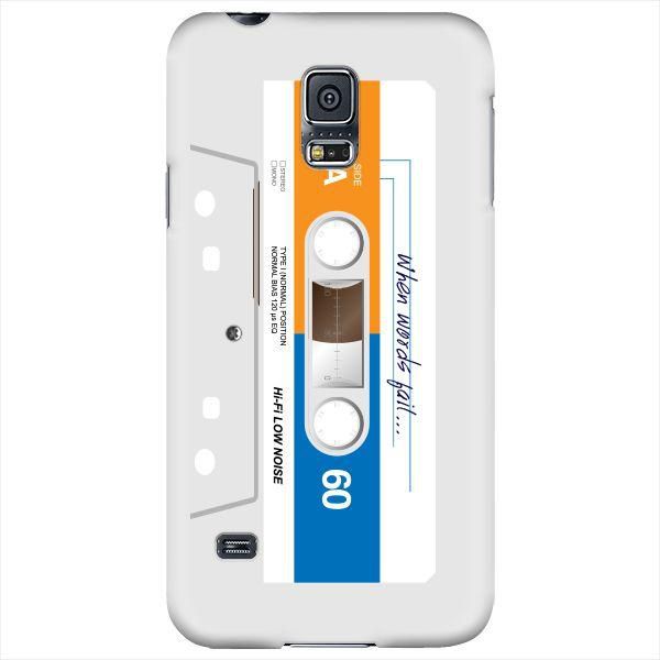 Stylizedd  Samsung Galaxy S5 Premium Slim Snap case cover Matte Finish - When words faiL - White tape