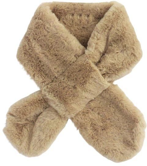 Generic Children Scarf Baby Thickened Faux Rabbit Fur Scarf Khaki