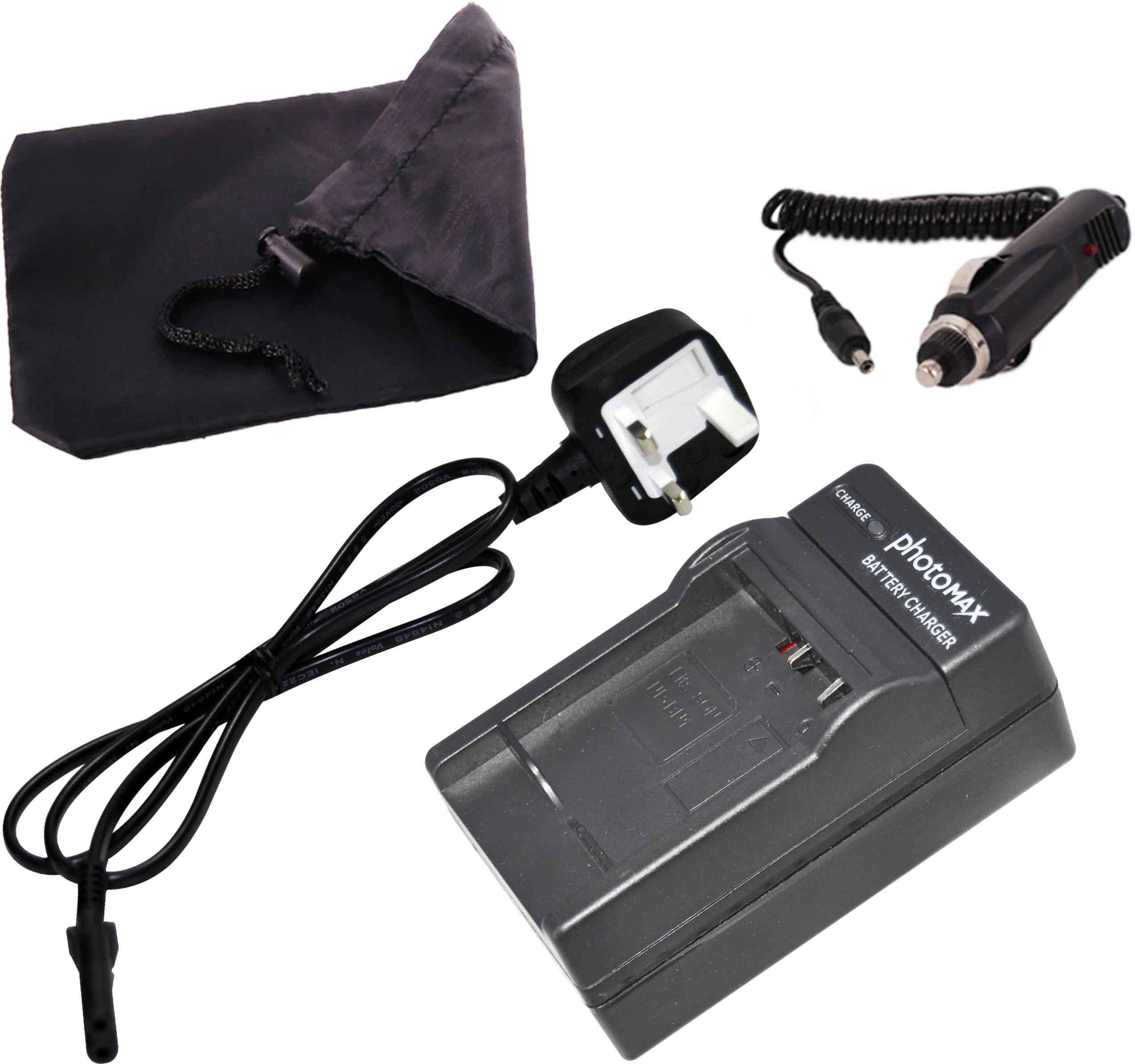 photoMAX For CASIO NP-120 / NP-120DBA Camera Battery Charger with UK Cable