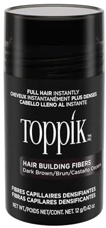 Toppik Hair Building Fibers for Men & Women to Conceal Thinning Hair Instantly - Dark brown 12g
