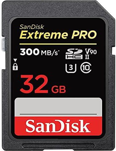 SanDisk Extreme PRO 32GB SDHC Memory Card up to 300MB/s, UHS-II, Class 10, U3, V90