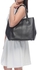 Sofia Cardoni SC389 Large Tote Bag for Women - Leather, Black