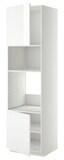 METOD Hi cb f oven/micro w 2 drs/shelves, white/Ringhult white, 60x60x220 cm - IKEA