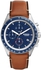 Fossil Sport 54 Men's Blue Dial Leather Band Watch - CH3039