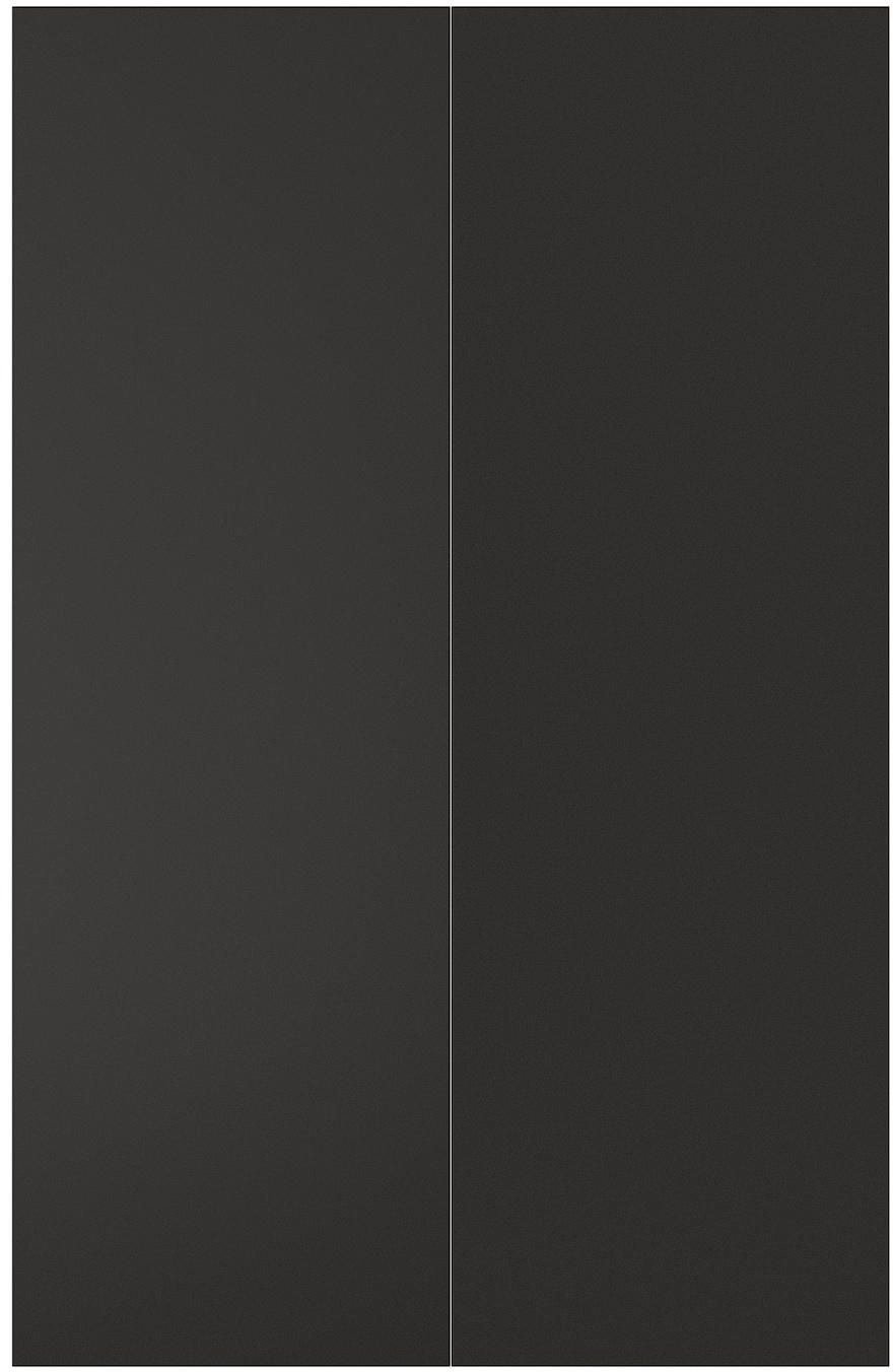 NICKEBO 2-p door f corner base cabinet set - matt anthracite 25x80 cm