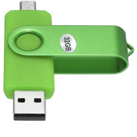 Swivel 32GB 32G USB 2.0 Flash Memory Stick Drive Storage U Disk For OTG Phone PC Green