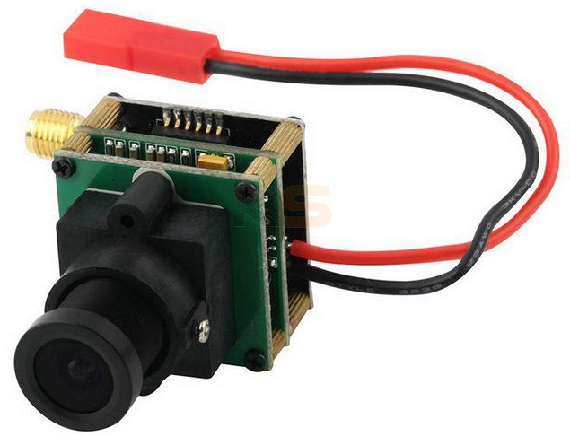 FPV 5.8G 200MW Camera AV Audio Video Transmitter Integrated-Black
