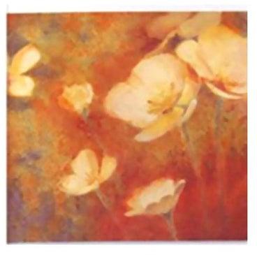 Decorative Wall Painting With Frame Orange/White 34x34cm