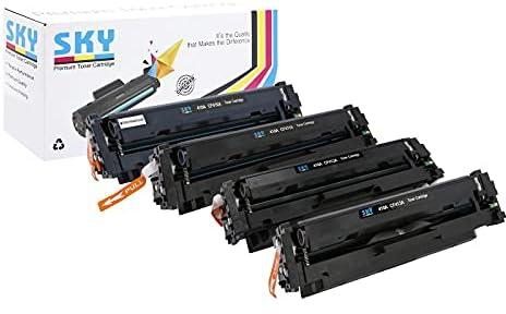 SKY 4-Pack 410A Compatible Toner Cartridge Set for Color Laserjet Pro MFP M452dn M452dw M452nw M477fdw M477fnw M477fdn M377dw Printers