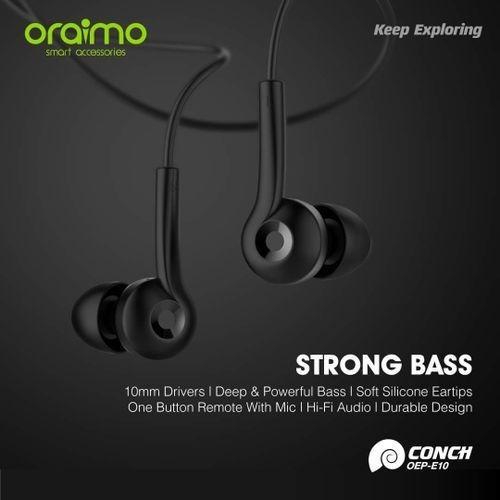 Oraimo Pure Bass-Earphones- Free Rubber Buds