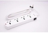 4 WAY Universal extension Strip WITH 3 Meter long wire, with single ON/OFF Switch, With 3 Meter,9.84 Feet long wire,With BS wall Plug 13A 3250Watts maximum