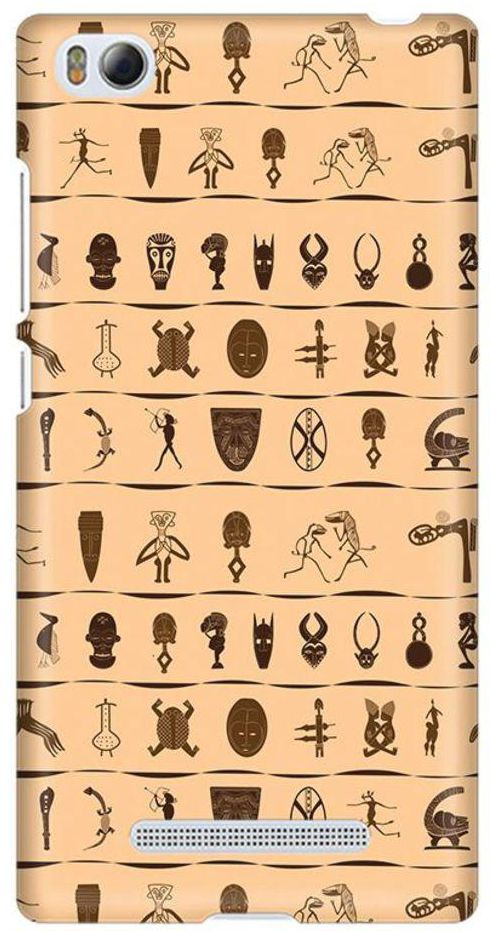 Slim Snap Case Cover Matte Finish for Xiaomi Redmi 4 Tribal Hieroglyphics