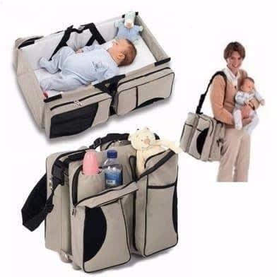 Baby Bag 3 In 1 - Diaper Bag & Travel Bed