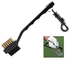 Universal Double Headed Brass & PP Bristle Golf Brush Groove Ball Cleaner Cleaning Tool Kit