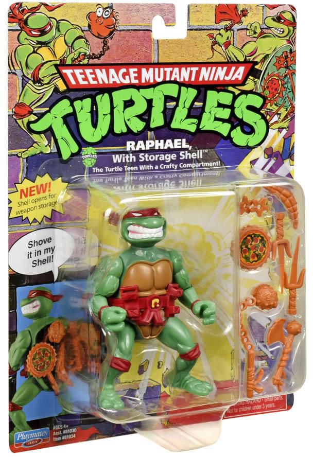 Teenage Mutant Ninja Turtles - 4inch Original Classic Storage Shell Raphael Basic Figure- Babystore.ae