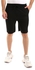 Kady Side Pockets Shorts With Unfinished Thigh Trims - Black