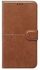 Kaiyue Flip Leather Case Cover For Realme 5 - Brown