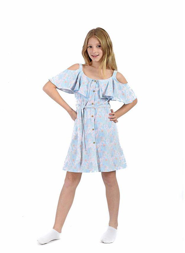 Junior فستان مطبوع من مزيج من القطن عالي الجودة ومريحة