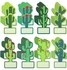 64 Pieces Cactus Cutouts Bulletin Board Decor Cactus Name Tags Stickers Cactus Theme Labels For Classroom Bulletin Board Decorations
