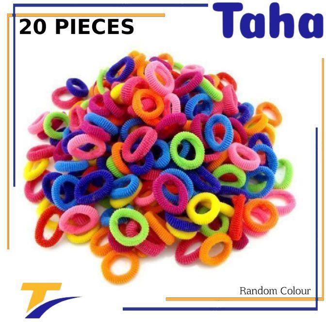 Taha Offer Hair Ties For Girls Small 20 Pieces Multicolour