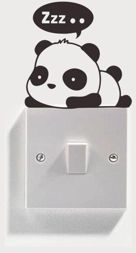 Sleepy Panda Switch Wall Decal Sticker