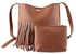 FSGS Light Brown Guapabien Chic Fringe Solid Color Cross Body Bag With Pouch For Women 100870