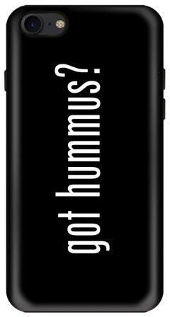 Dual Layer Got Hummus Printed Protective Case Cover For Apple iPhone 7 Black/White