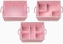 Badger Basket Pink Medium Folding Storage Baskets with Adjustable Dividers (Set of 2)