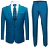 Men's Slim Fit Suit - Prussian Blue