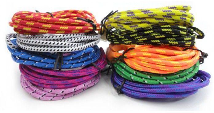 2M Colorful Braided USB Charger Cable for iPhone 5/5s/6/6s/6 Plus-Random