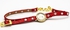 (WF27-RED) Long Leather Ladies Love Wrist Watch