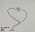 Fashion Bracelet For Women With A Sparkling Blue Bead , Silver 925