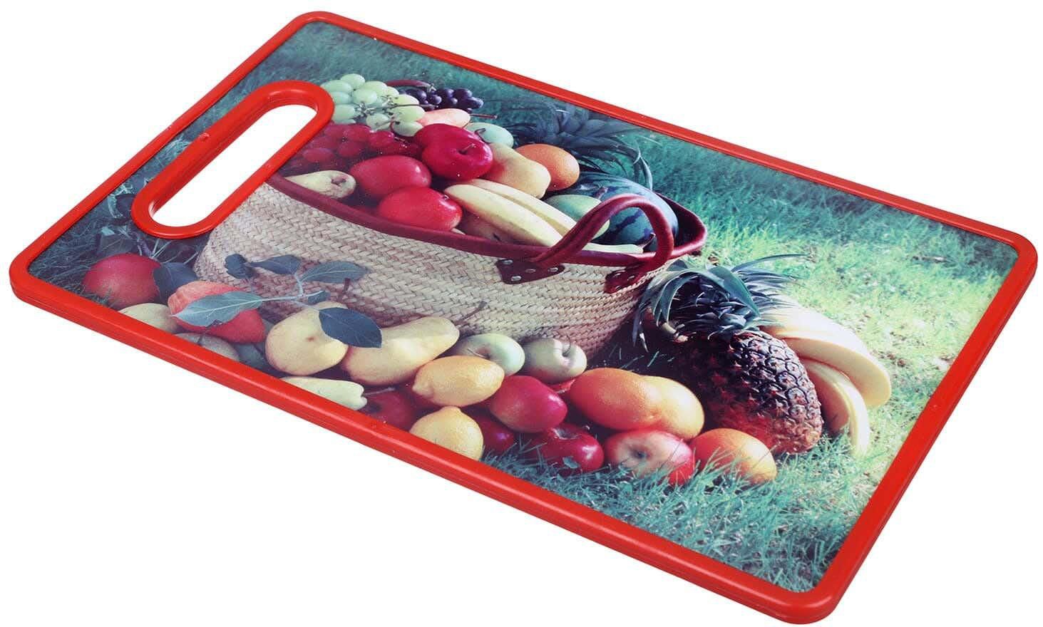 Get Elcheef Rectangle Cutting Plate, 22×36 cm - Multicolor with best offers | Raneen.com