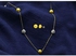 Vera Perla Gold Necklace & Earrings - 2 pcs - 1429