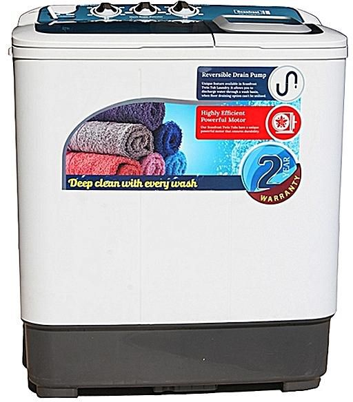 Scanfrost Twin Tub Washing Machine With Overload Protection And Timer