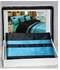 Foam River Satin Bed Sheet Set - 5 Pcs - Turquoise
