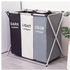 A Laundry Basket Of 3 Sections For Dark, Light And Colours, A Foldable Laundry Basket