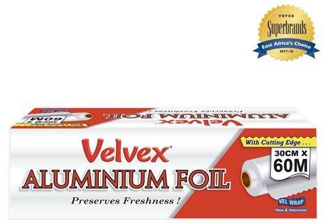 Velvex Aluminium Foil 30cm X 60m Single Roll