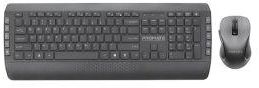 Promate 2.4Ghz Keyboard with Palm Rest and 1600 DPI Mouse Combo with Nano USB Receive,ProCombo-10 BK/AE